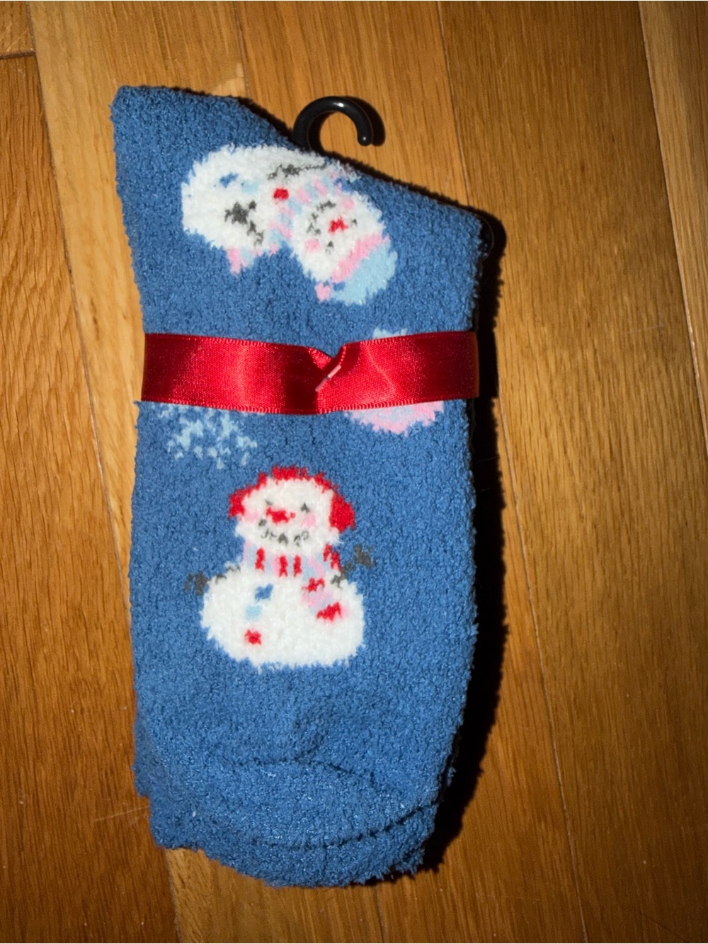 Merrymakers Blue Holiday Snowman Cozy Velour Socks - NWT - Picture 3 of 4